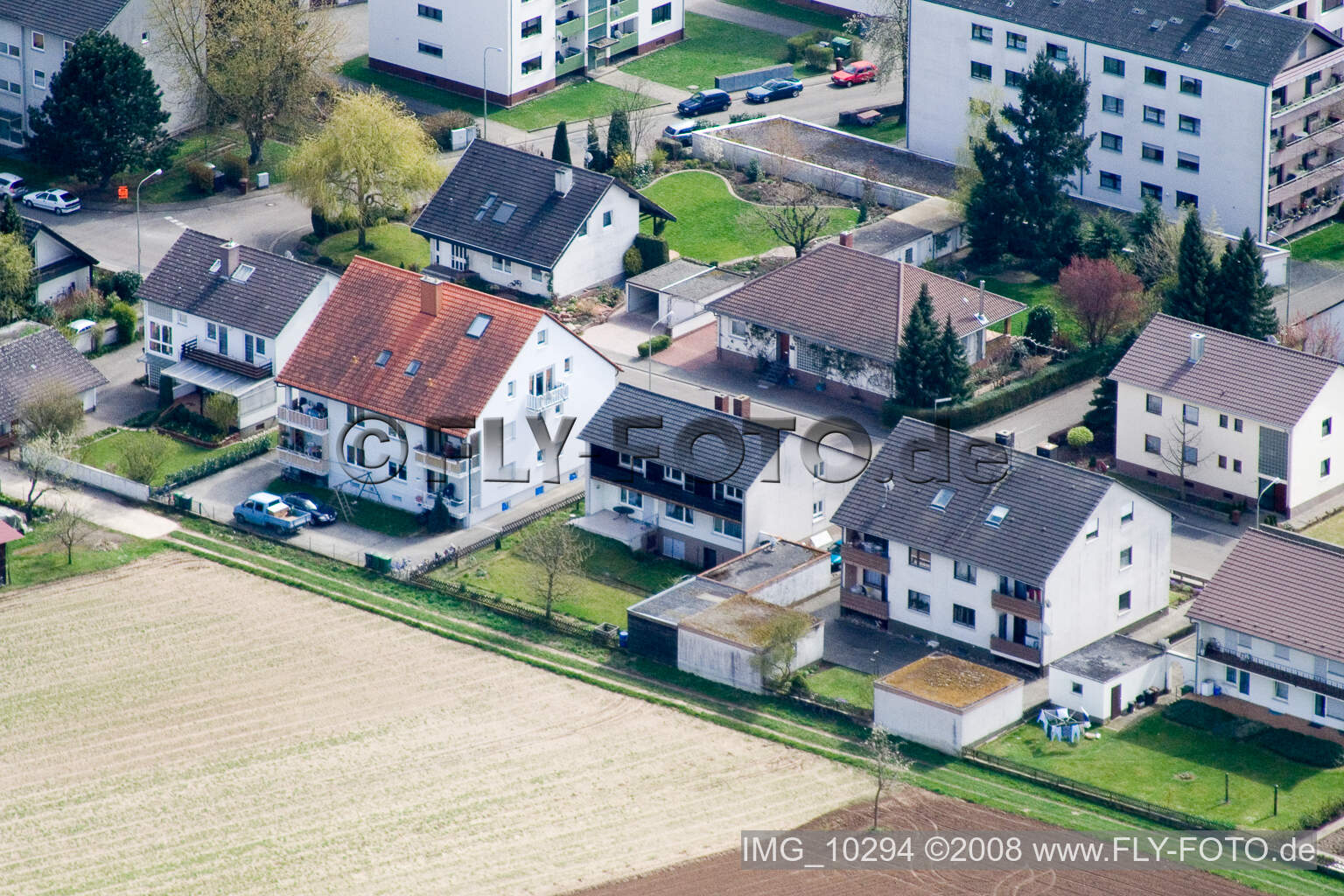 Kandel, Am Wasserturm im Bundesland Rheinland-Pfalz, Deutschland aus der Luft