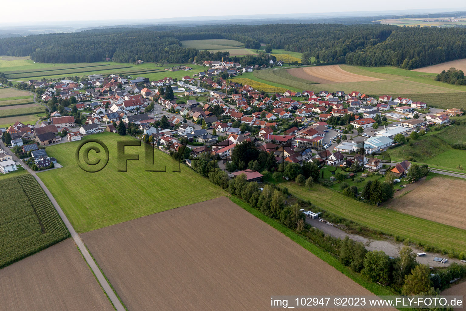Luftaufnahme von Denkingen im Bundesland Baden-Württemberg, Deutschland