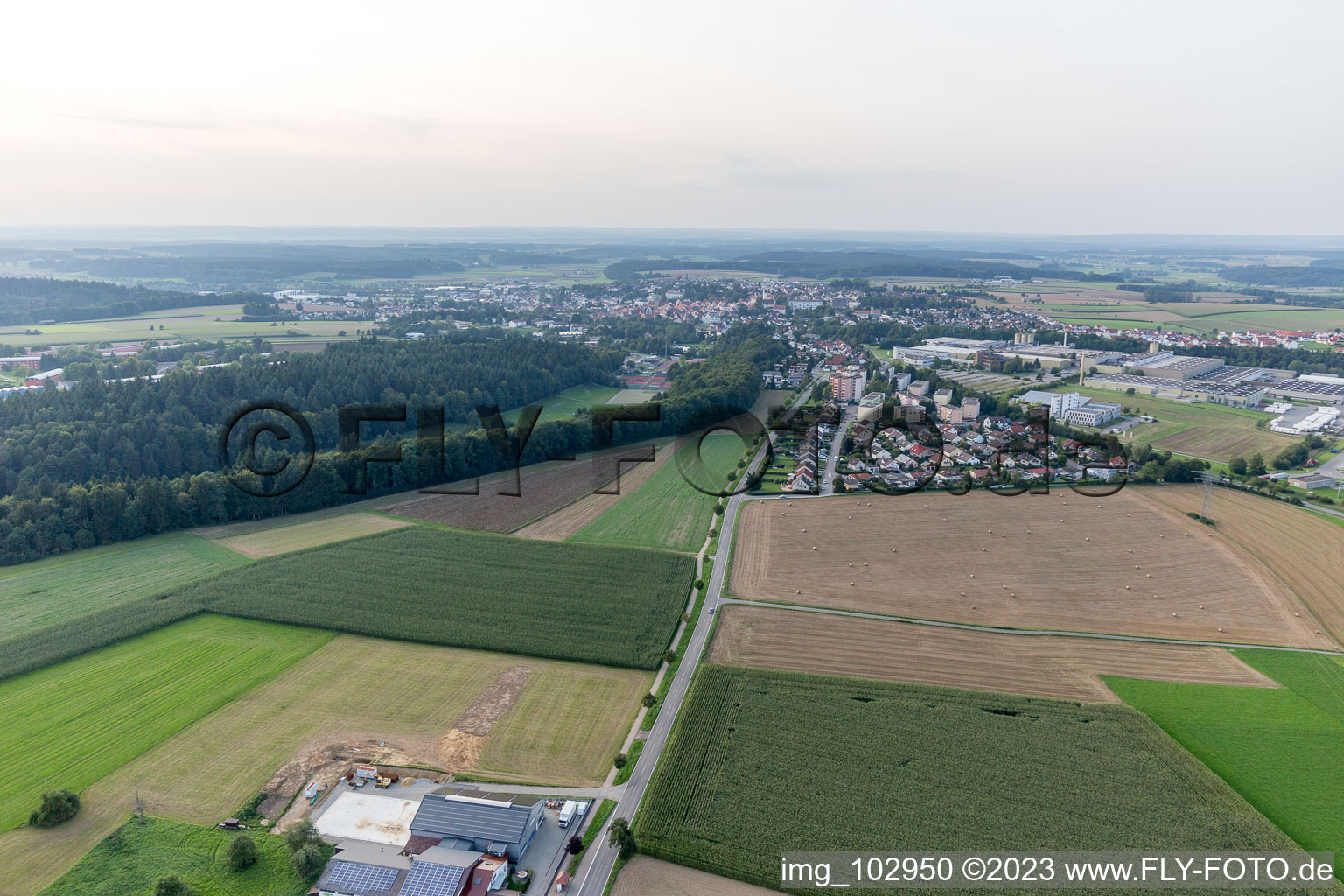 Luftbild von Pfullendorf, am Flugplatz im Bundesland Baden-Württemberg, Deutschland