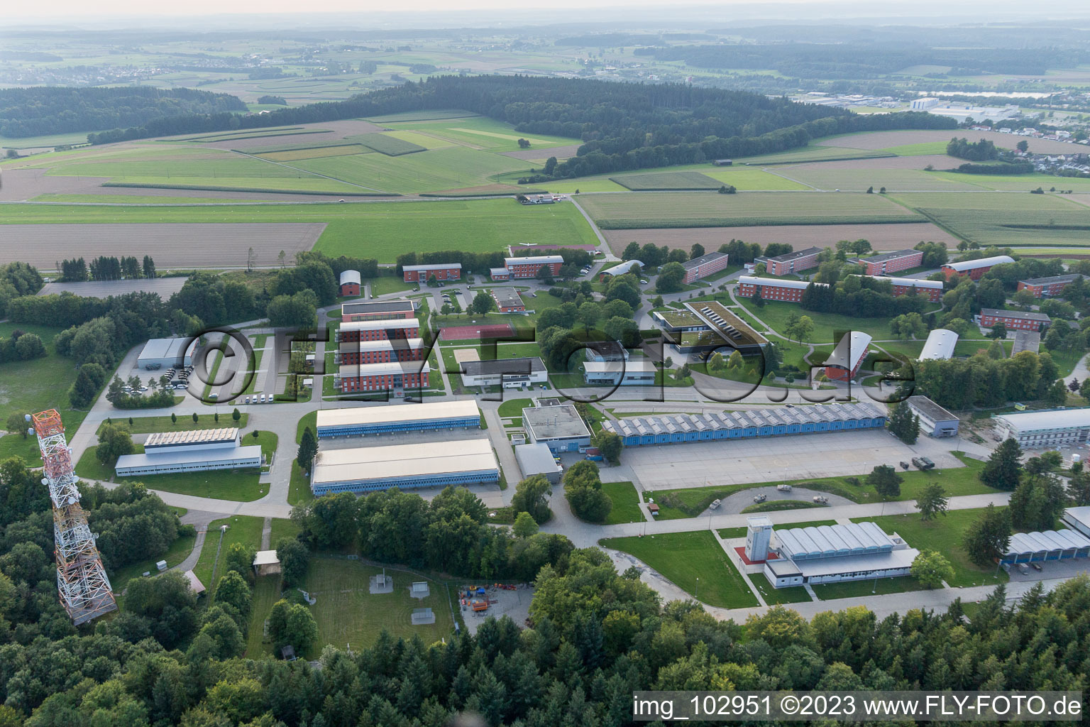 Luftaufnahme von Pfullendorf, am Flugplatz im Bundesland Baden-Württemberg, Deutschland
