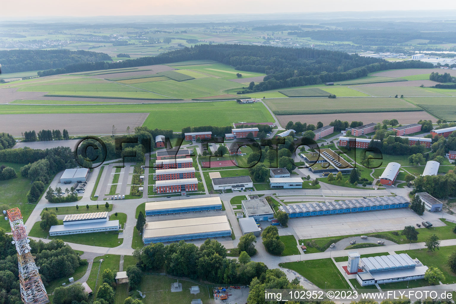 Schrägluftbild von Pfullendorf, am Flugplatz im Bundesland Baden-Württemberg, Deutschland
