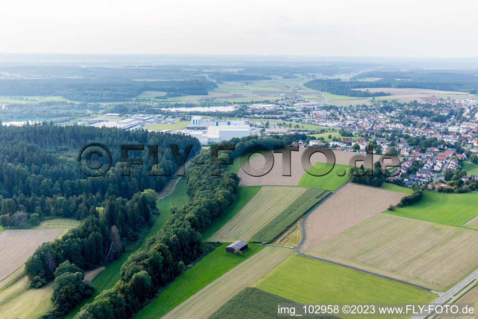 Schrägluftbild von Pfullendorf im Bundesland Baden-Württemberg, Deutschland