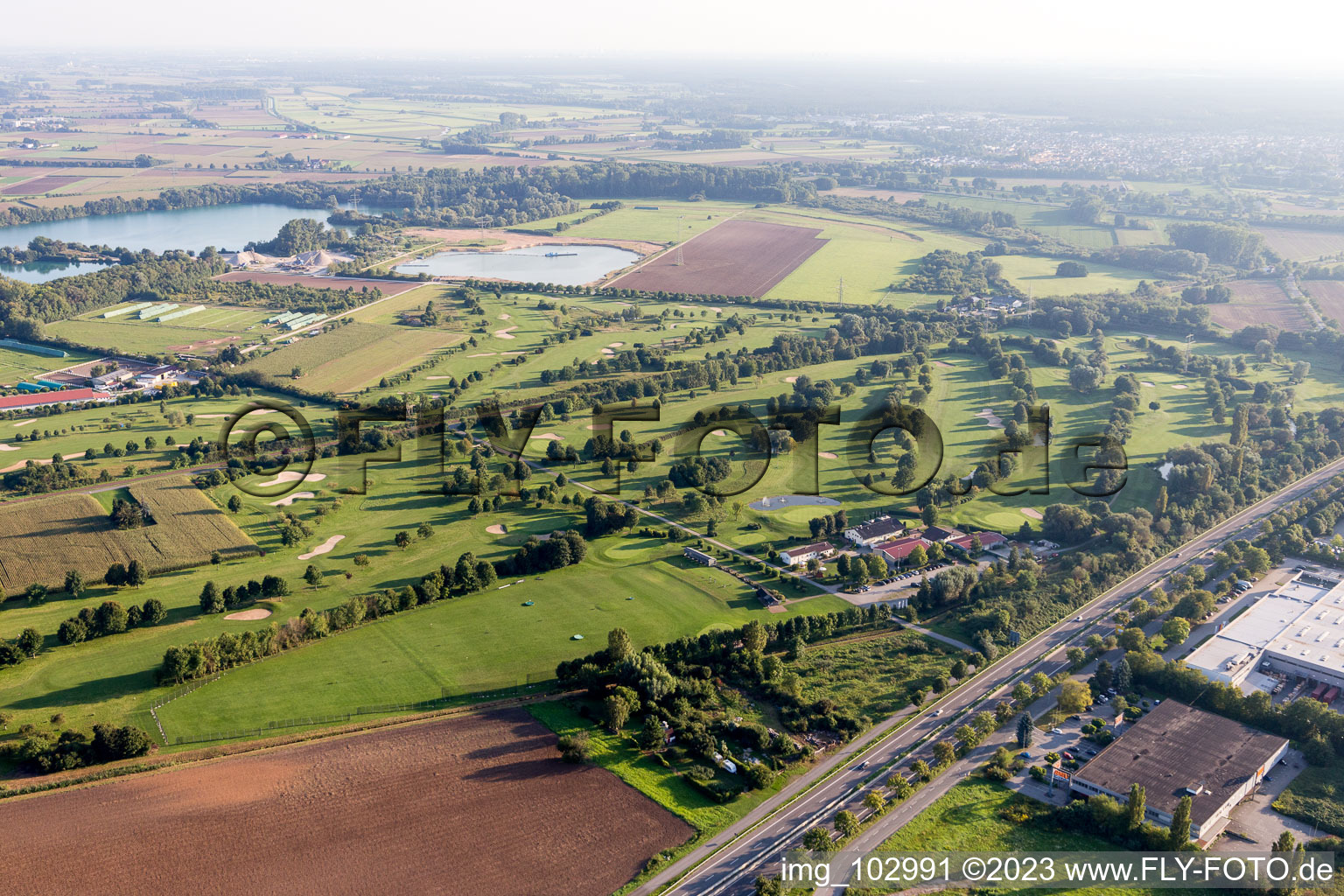 Luftbild von Bensheim, Golfclub im Bundesland Hessen, Deutschland