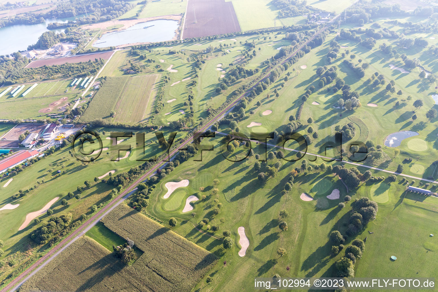 Bensheim, Golfclub im Bundesland Hessen, Deutschland von oben