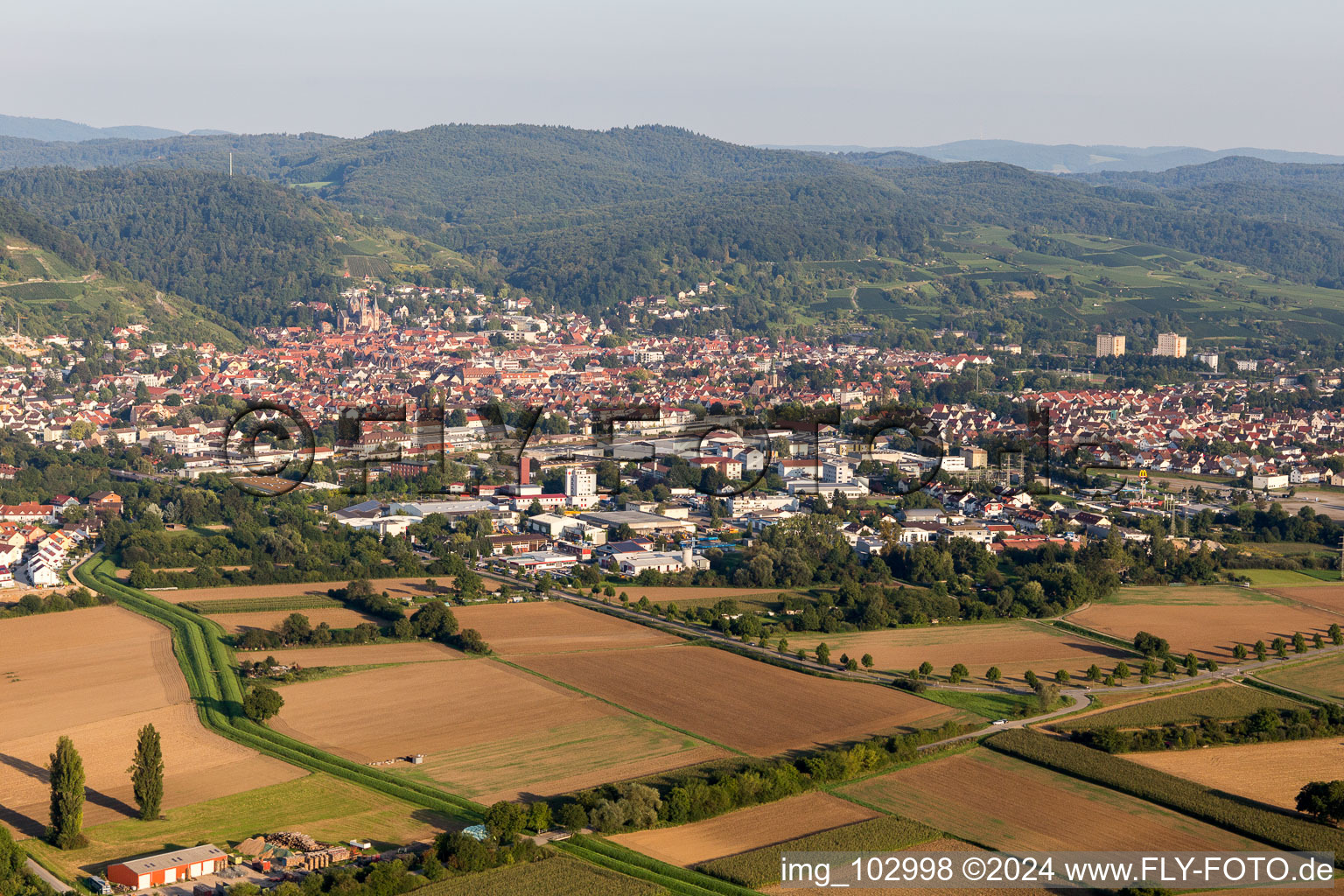 Heppenheim an der Bergstrasse im Bundesland Hessen, Deutschland von oben