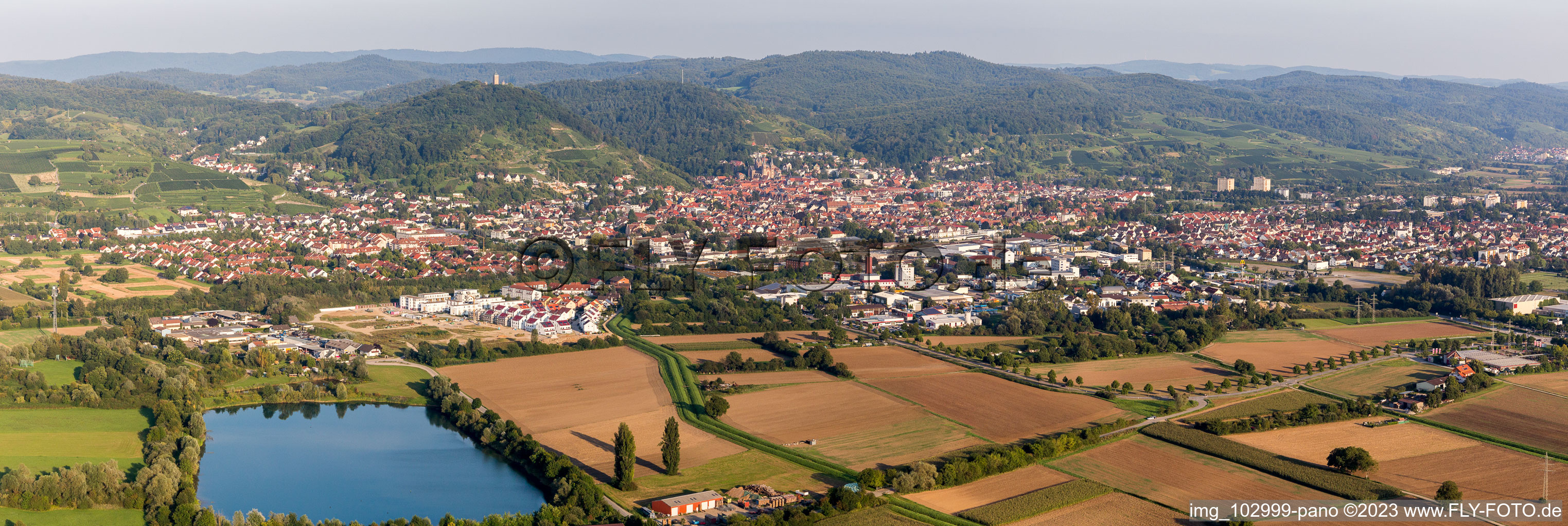 Heppenheim an der Bergstrasse im Bundesland Hessen, Deutschland aus der Luft