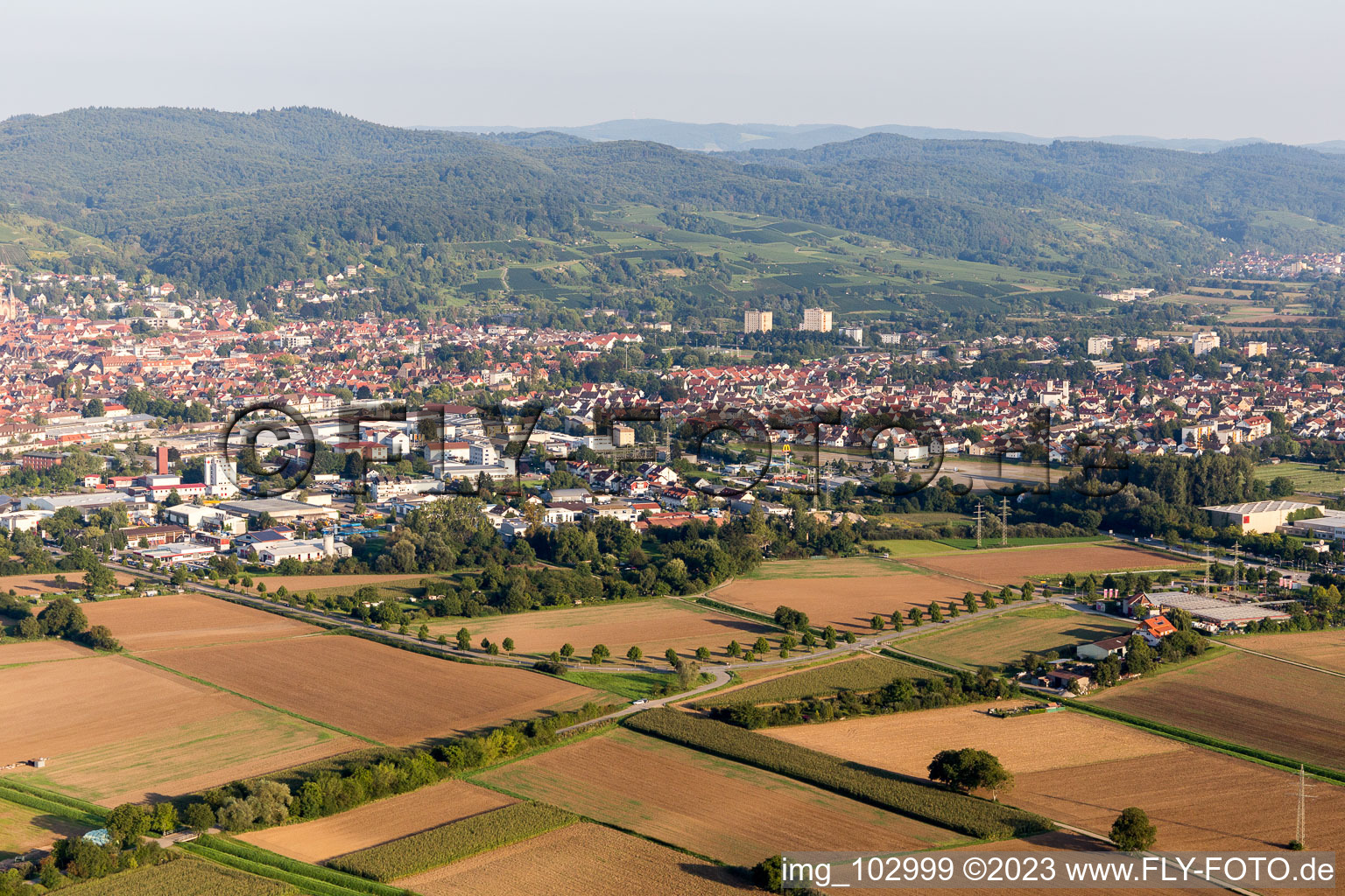 Heppenheim an der Bergstrasse im Bundesland Hessen, Deutschland von oben gesehen
