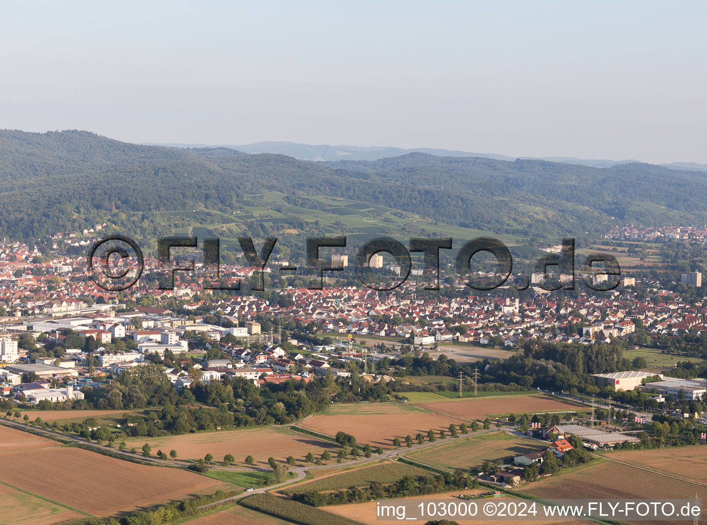 Heppenheim im Bundesland Hessen, Deutschland von oben