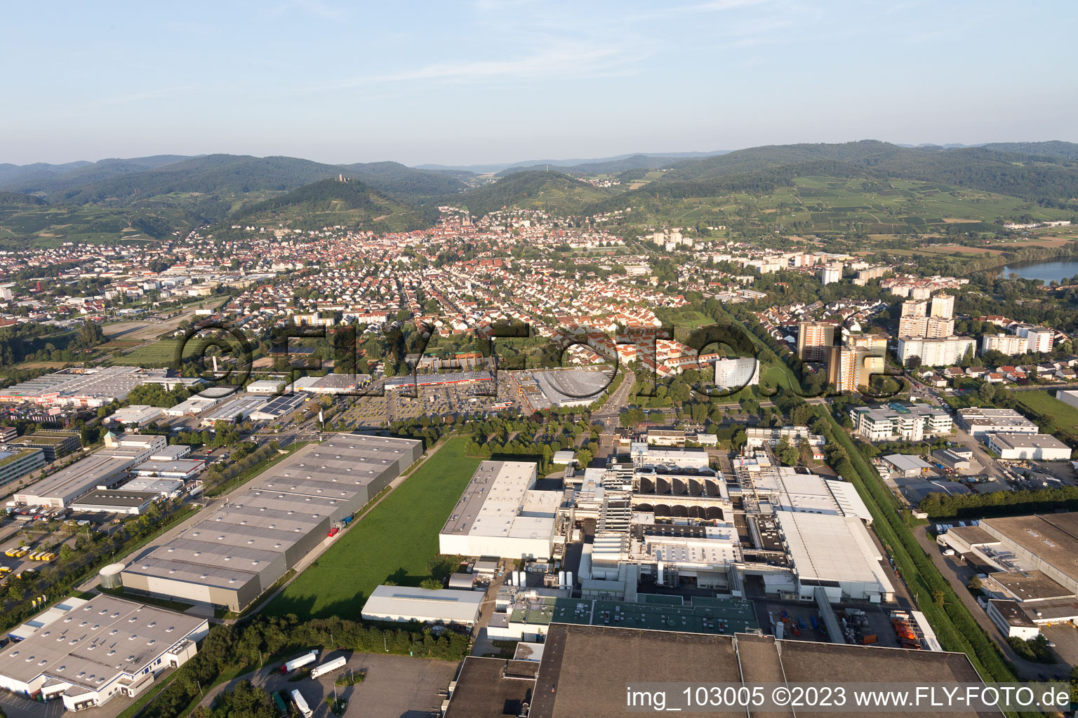Heppenheim an der Bergstrasse im Bundesland Hessen, Deutschland aus der Drohnenperspektive