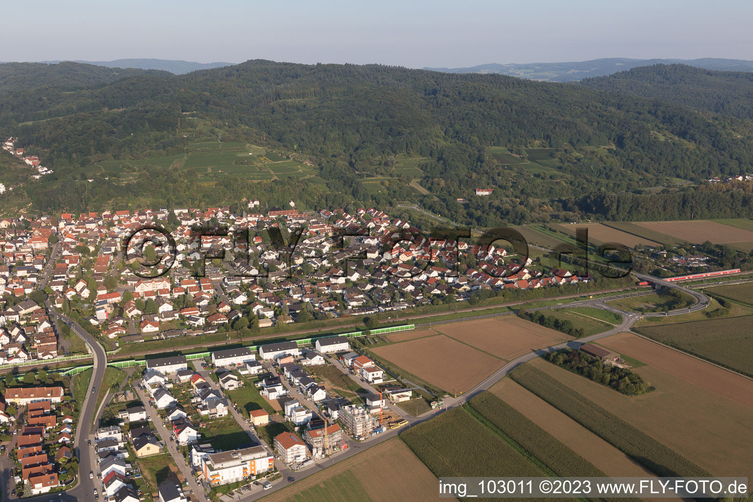 Laudenbach im Bundesland Baden-Württemberg, Deutschland von einer Drohne aus