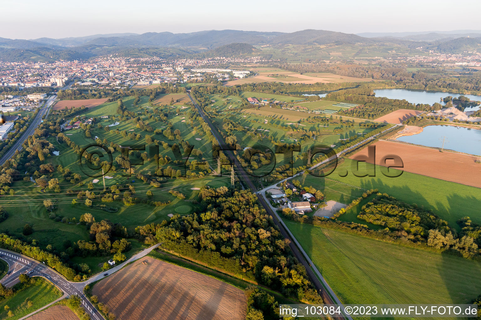 Bensheim, Golfclub im Bundesland Hessen, Deutschland von oben gesehen
