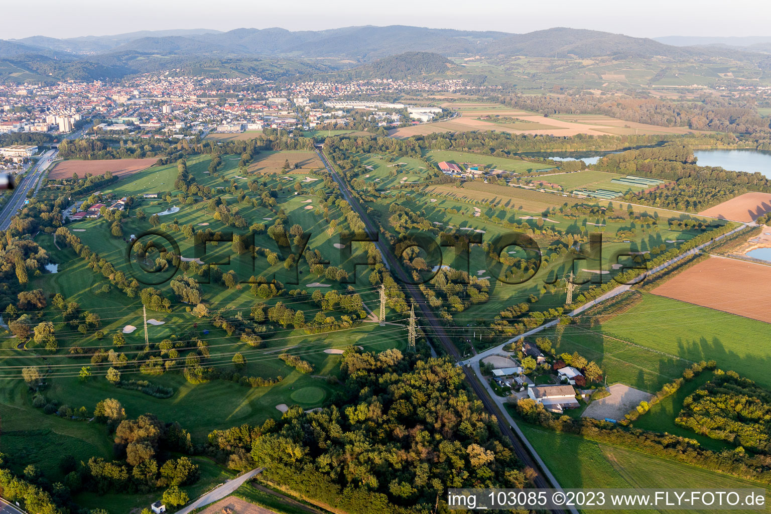 Bensheim, Golfclub im Bundesland Hessen, Deutschland vom Flugzeug aus
