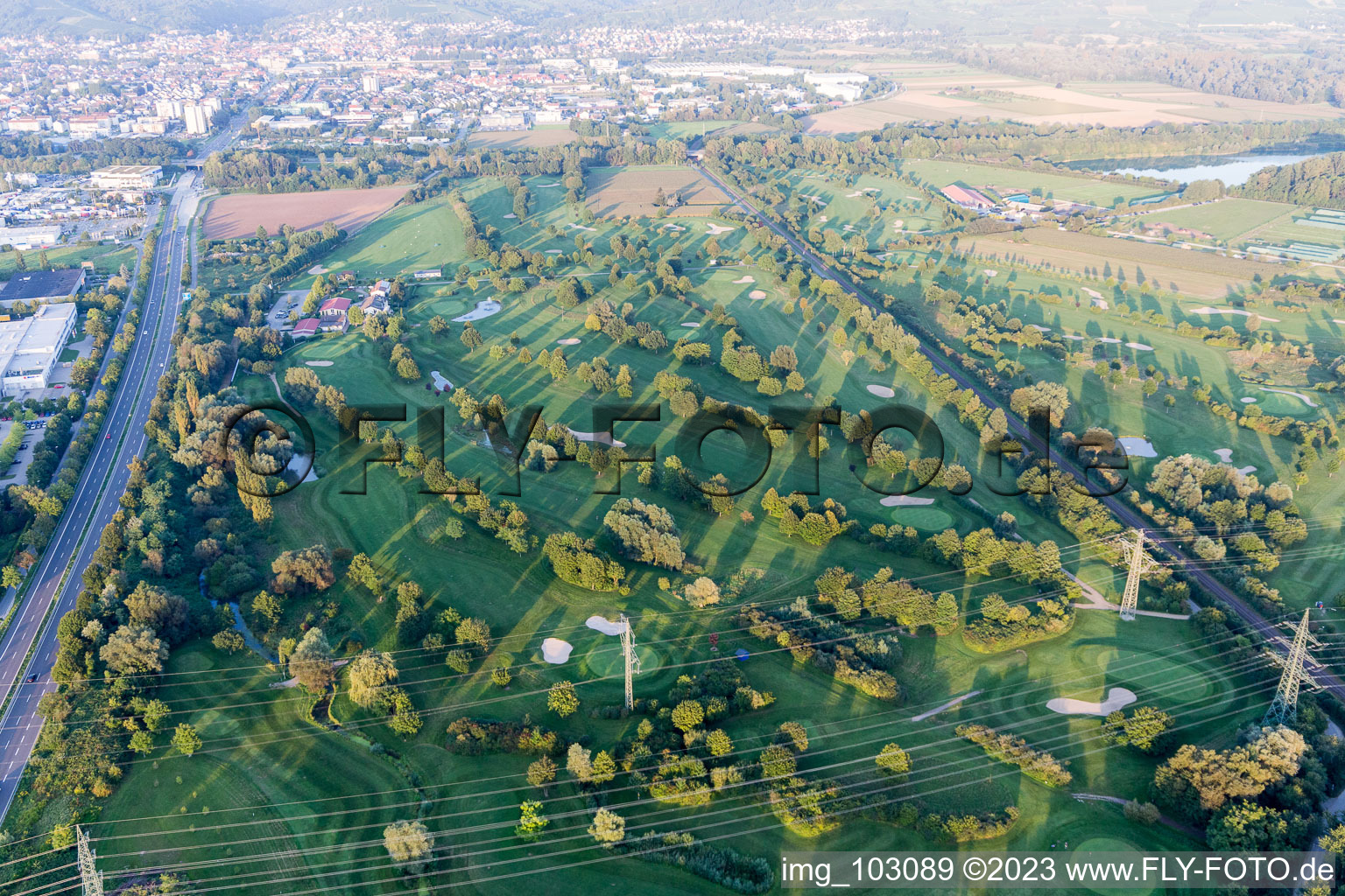 Drohnenbild von Bensheim, Golfclub im Bundesland Hessen, Deutschland
