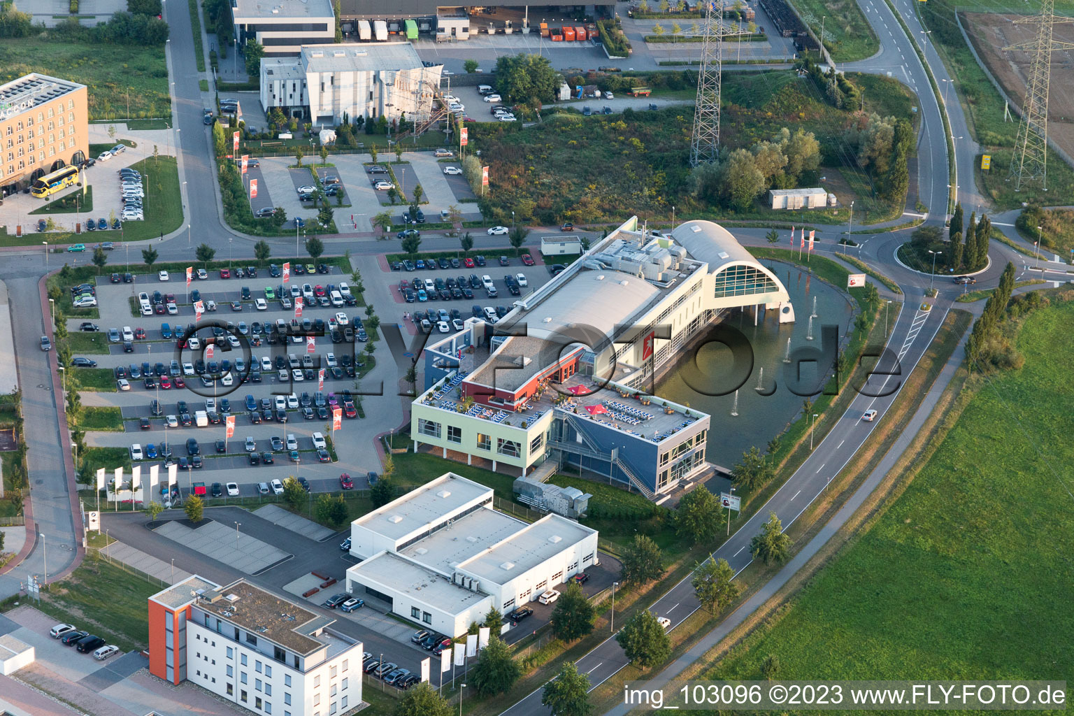Luftaufnahme von Bensheim, Industriegebiet im Bundesland Hessen, Deutschland