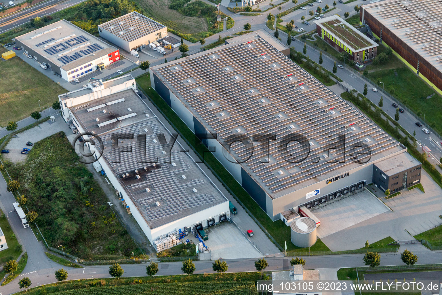 Luftbild von Lorsch, Industriegebiet Nord im Bundesland Hessen, Deutschland