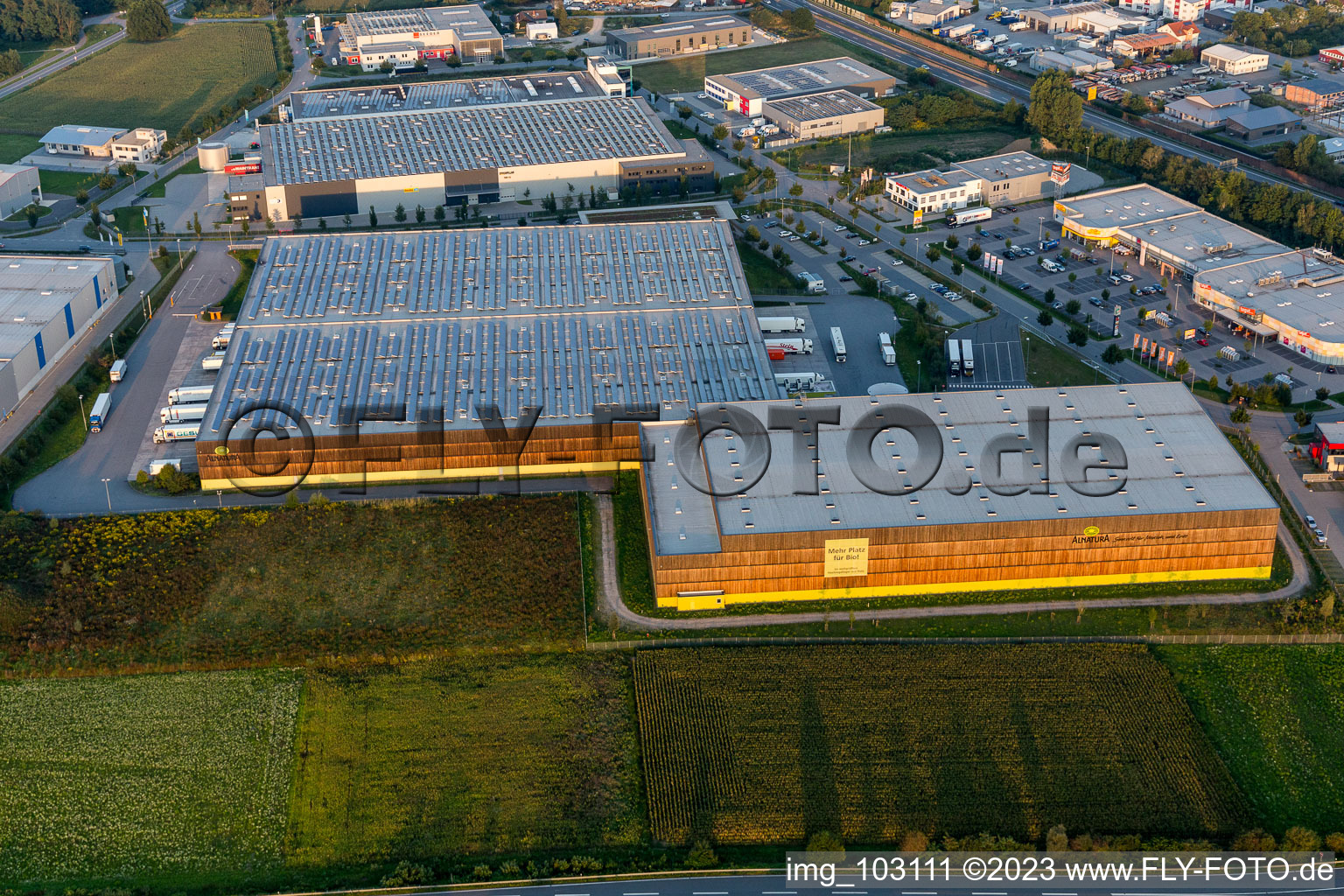 Lorsch, Industriegebiet Nord im Bundesland Hessen, Deutschland aus der Luft