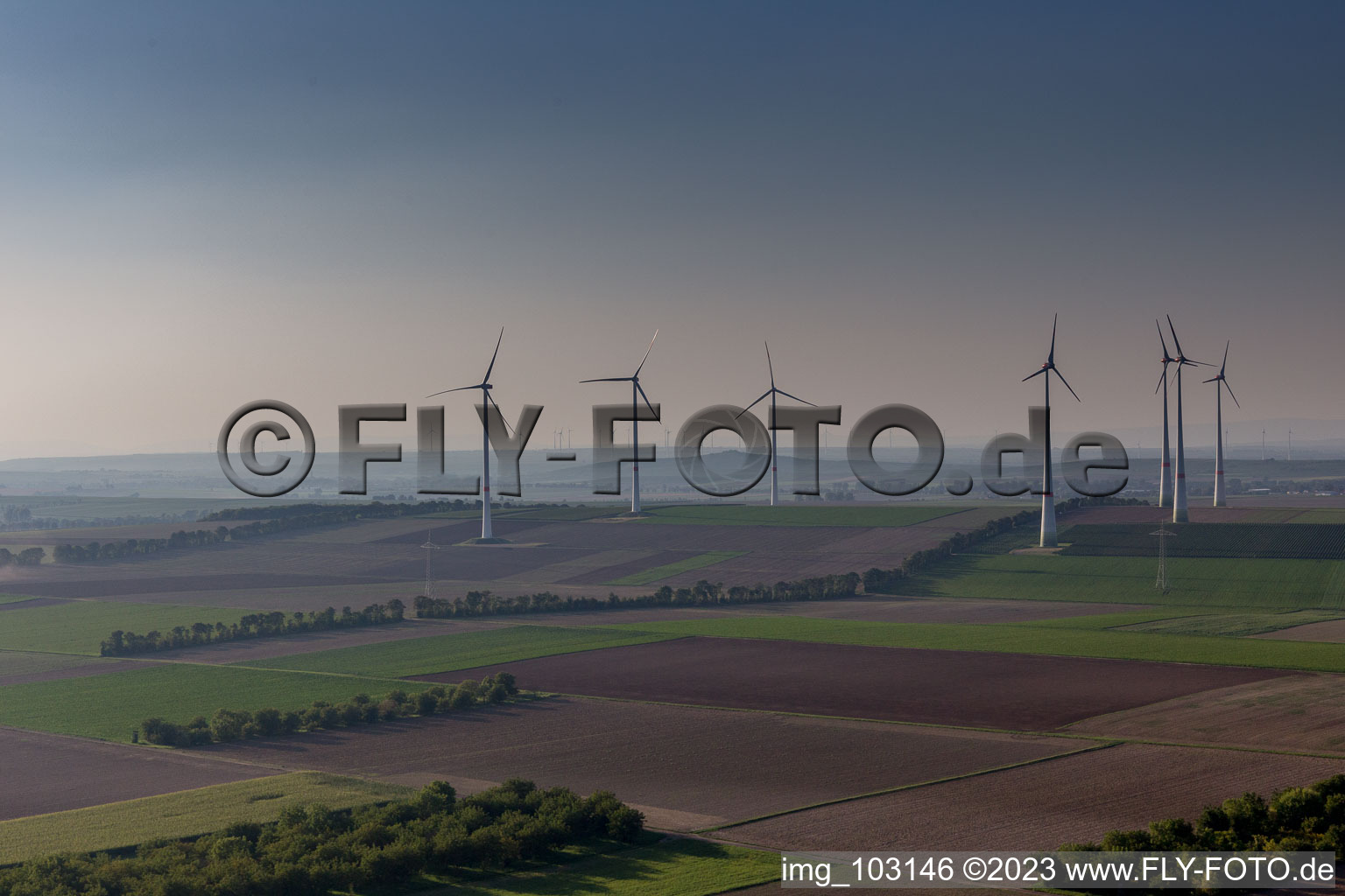 Luftbild von Bechtheim im Bundesland Rheinland-Pfalz, Deutschland