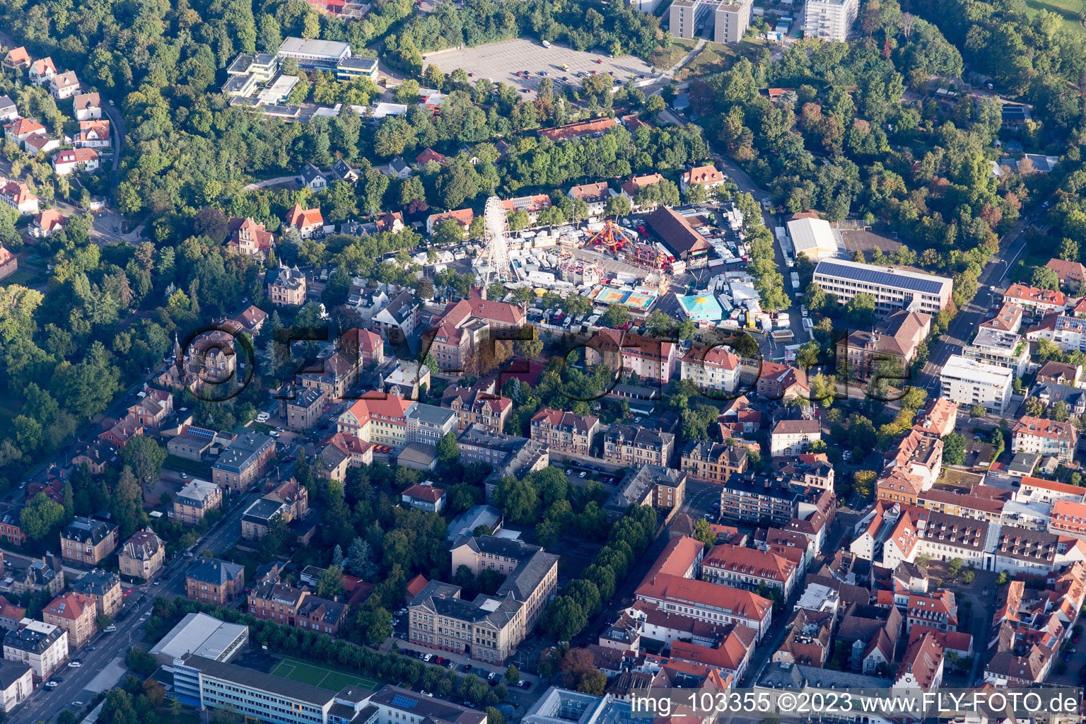Landau in der Pfalz im Bundesland Rheinland-Pfalz, Deutschland aus der Drohnenperspektive