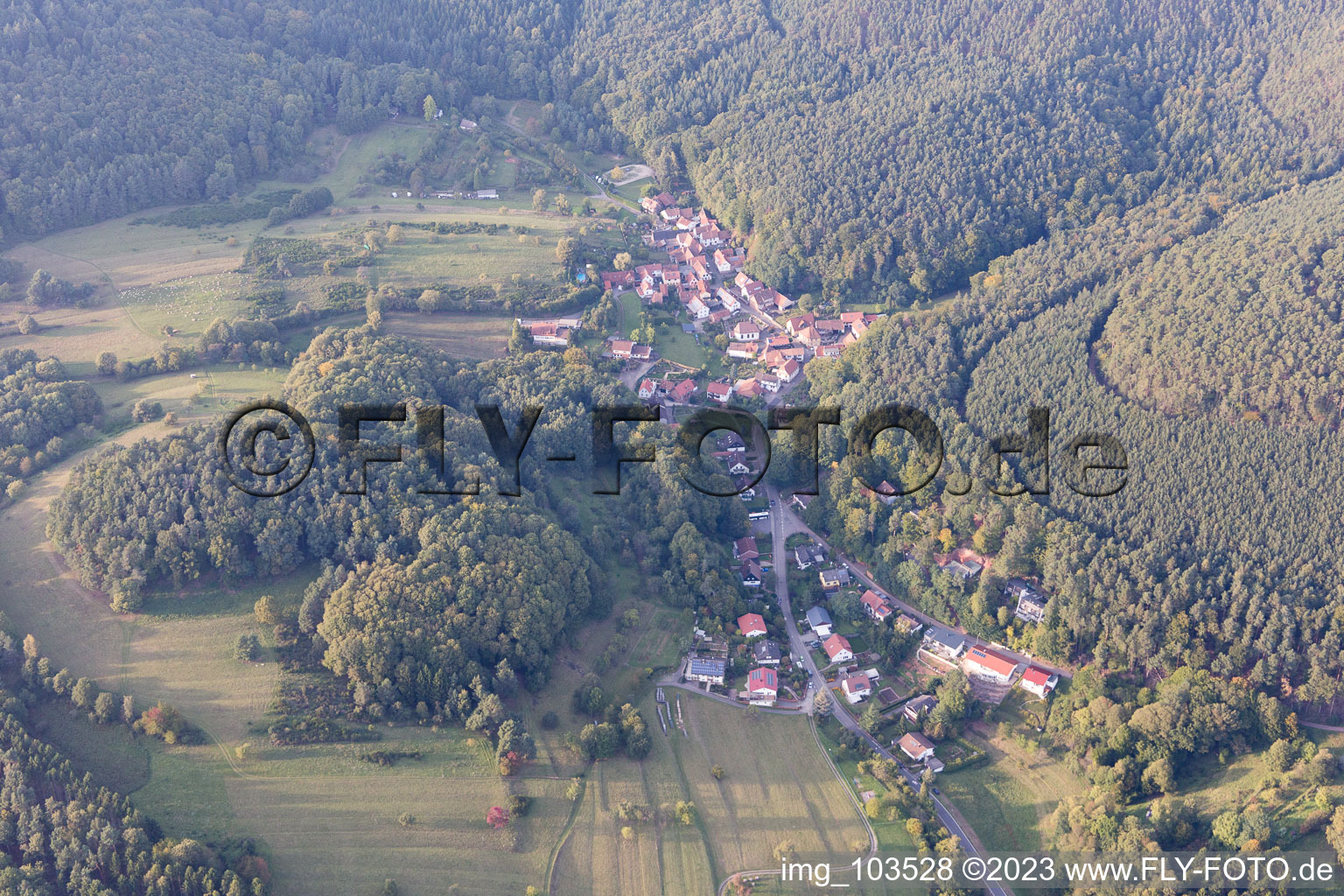 Blankenborn im Bundesland Rheinland-Pfalz, Deutschland von der Drohne aus gesehen