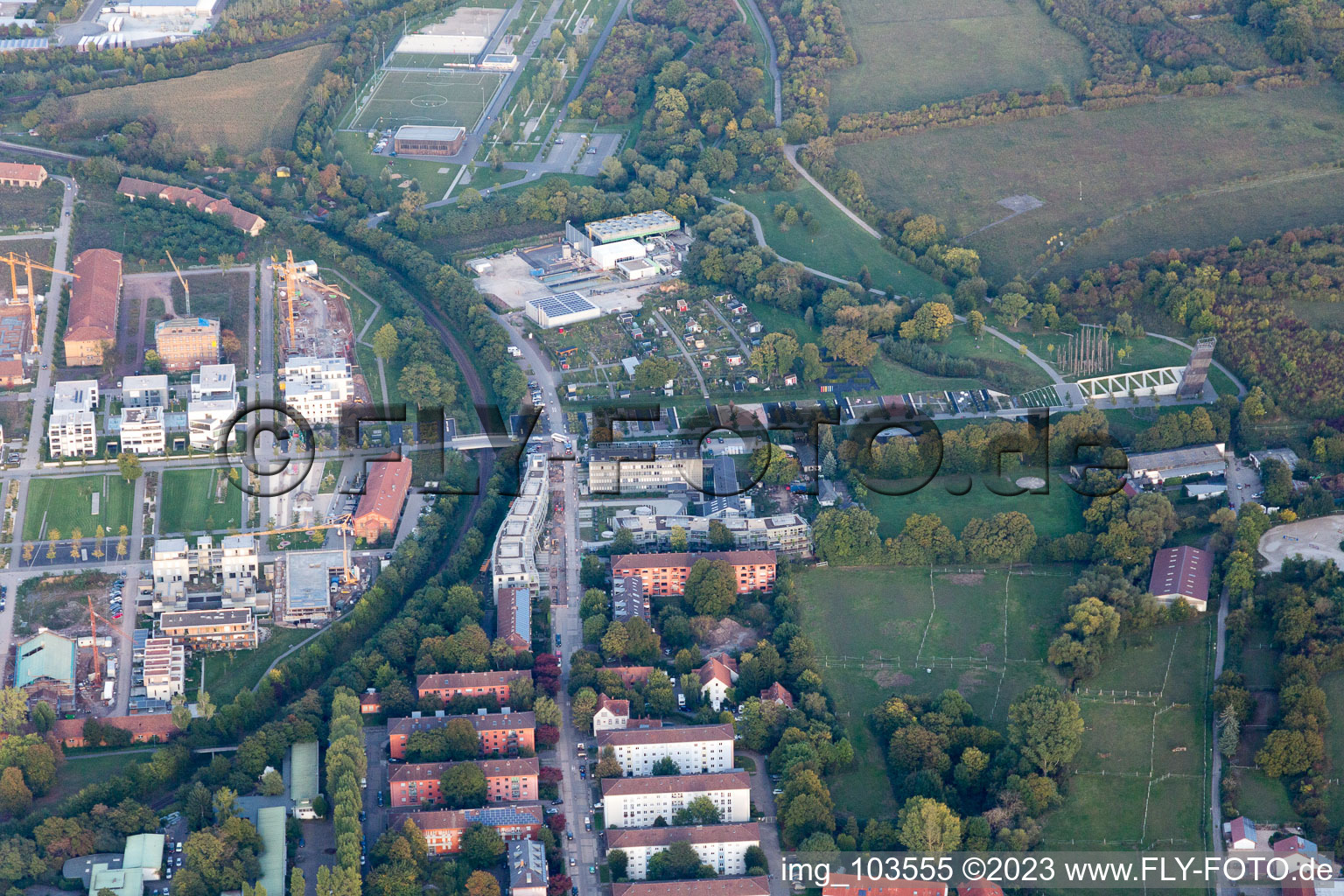 Luftbild von Landau Ost in Landau in der Pfalz im Bundesland Rheinland-Pfalz, Deutschland