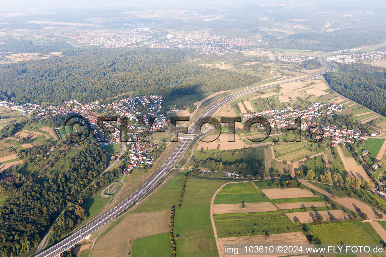 Ortsteil Untermutschelbach in Karlsbad im Bundesland Baden-Württemberg, Deutschland