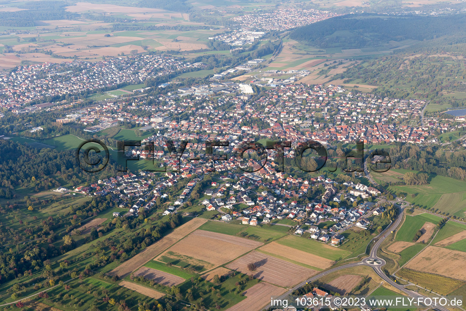 Luftaufnahme von Darmsbach im Bundesland Baden-Württemberg, Deutschland