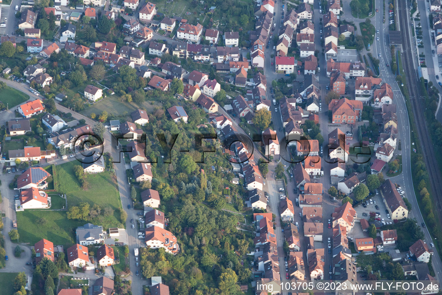 Luftbild von Ispringen im Bundesland Baden-Württemberg, Deutschland