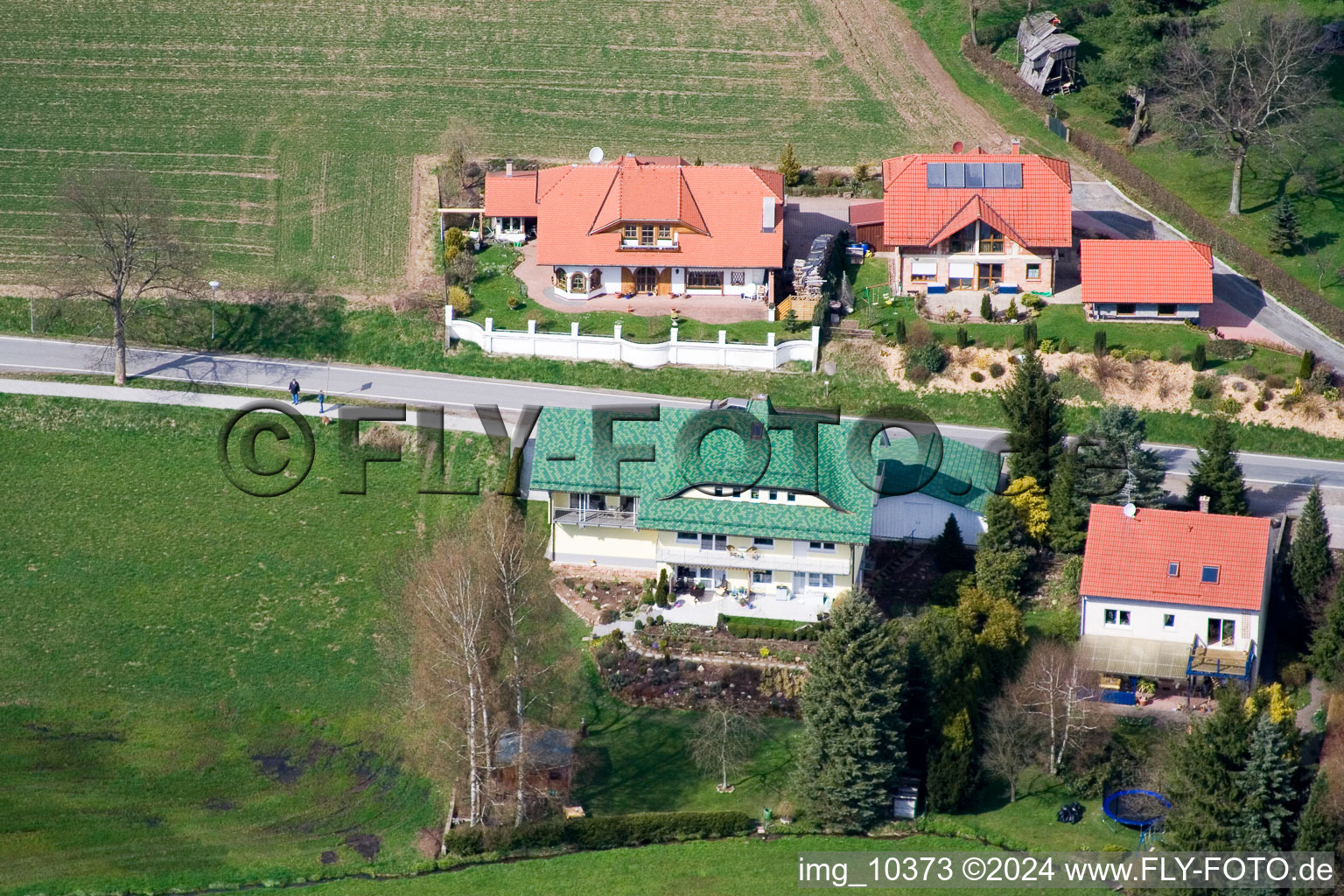 Ortsteil Affolterbach in Wald-Michelbach im Bundesland Hessen, Deutschland vom Flugzeug aus