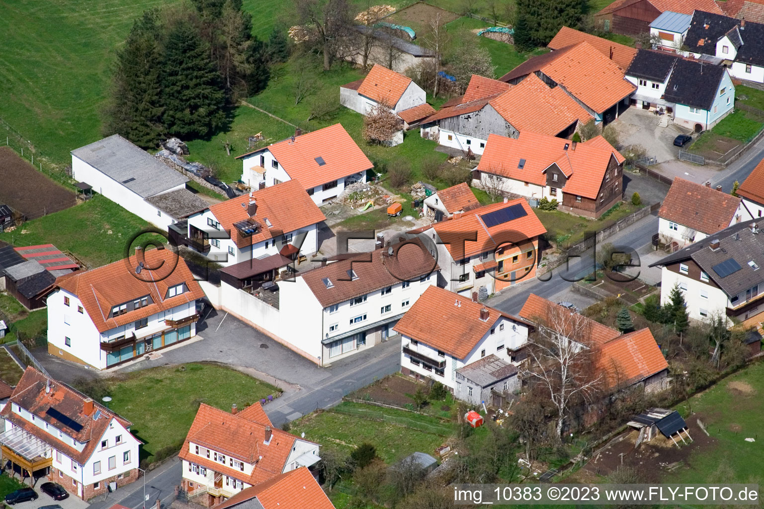 Luftbild von Affolterbach im Bundesland Hessen, Deutschland
