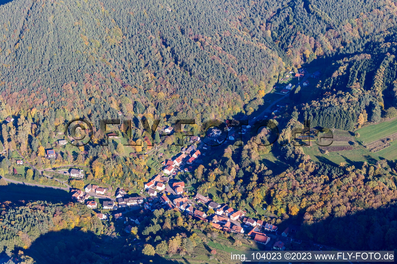 Luftbild von Dimbach im Bundesland Rheinland-Pfalz, Deutschland