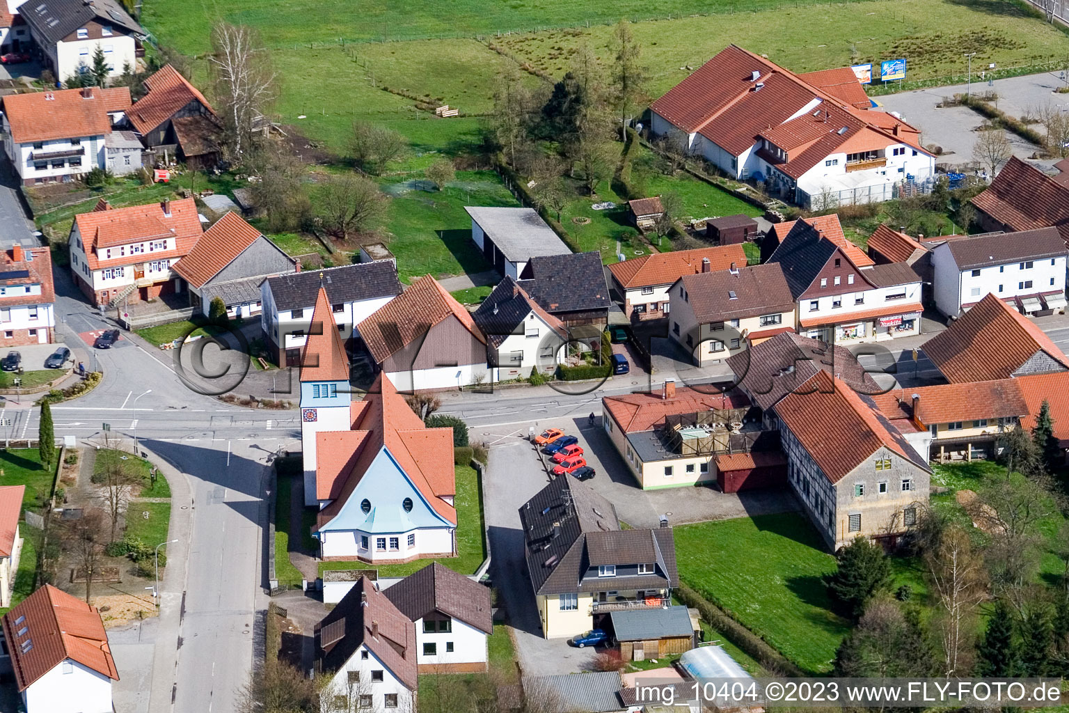 Luftaufnahme von Affolterbach im Bundesland Hessen, Deutschland