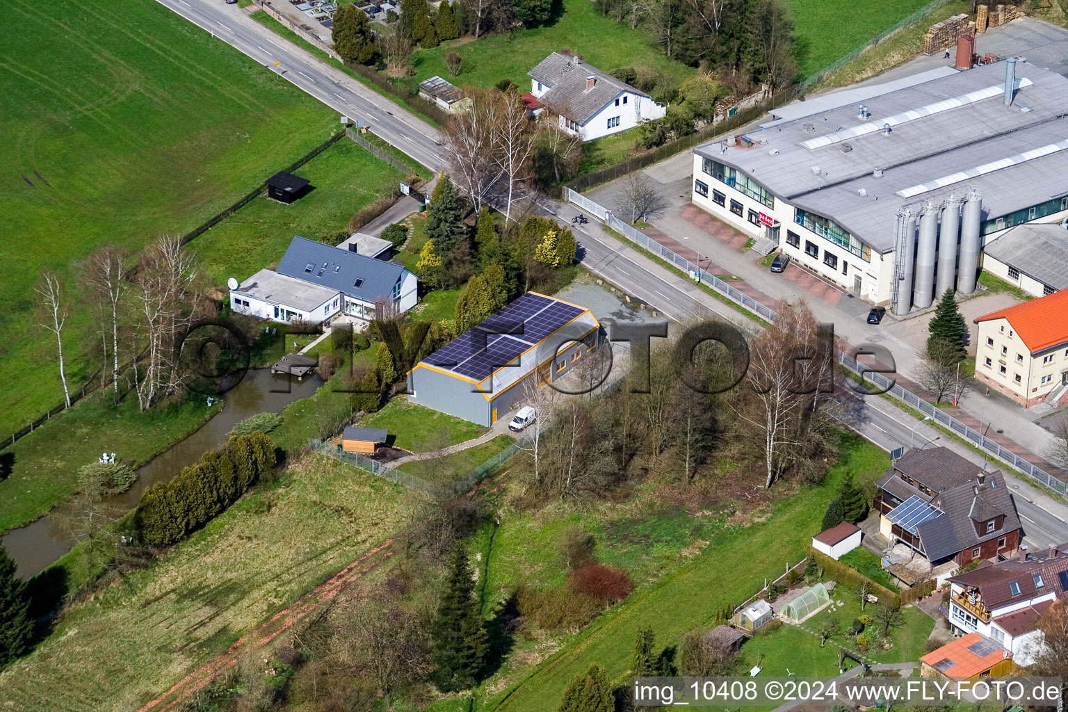 Ortsteil Affolterbach in Wald-Michelbach im Bundesland Hessen, Deutschland von einer Drohne aus