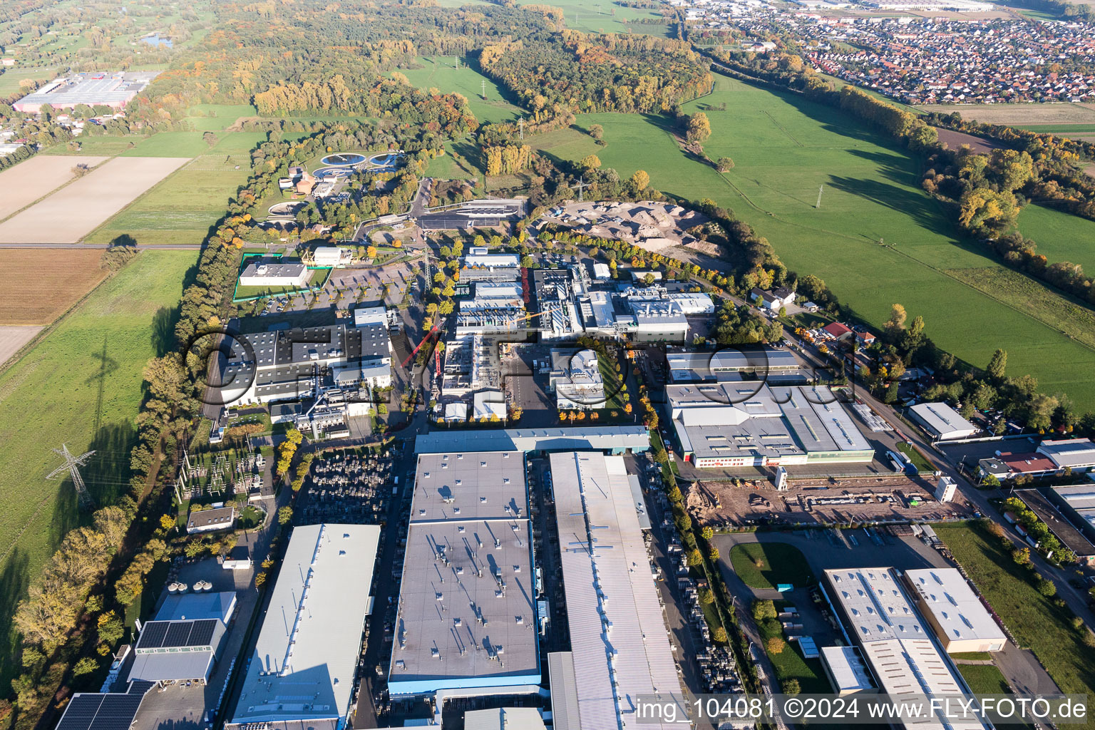 Luftbild von Industriegebiet Ost in Landau in der Pfalz im Bundesland Rheinland-Pfalz, Deutschland