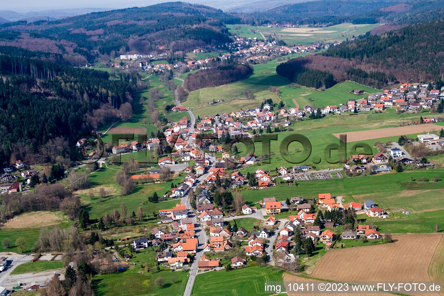 Affolterbach im Bundesland Hessen, Deutschland vom Flugzeug aus