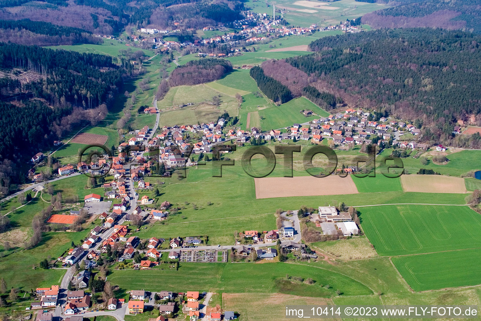 Affolterbach im Bundesland Hessen, Deutschland aus der Luft betrachtet