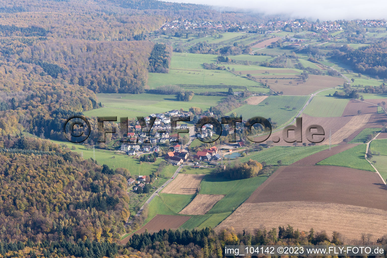 Luftbild von Lingental im Bundesland Baden-Württemberg, Deutschland