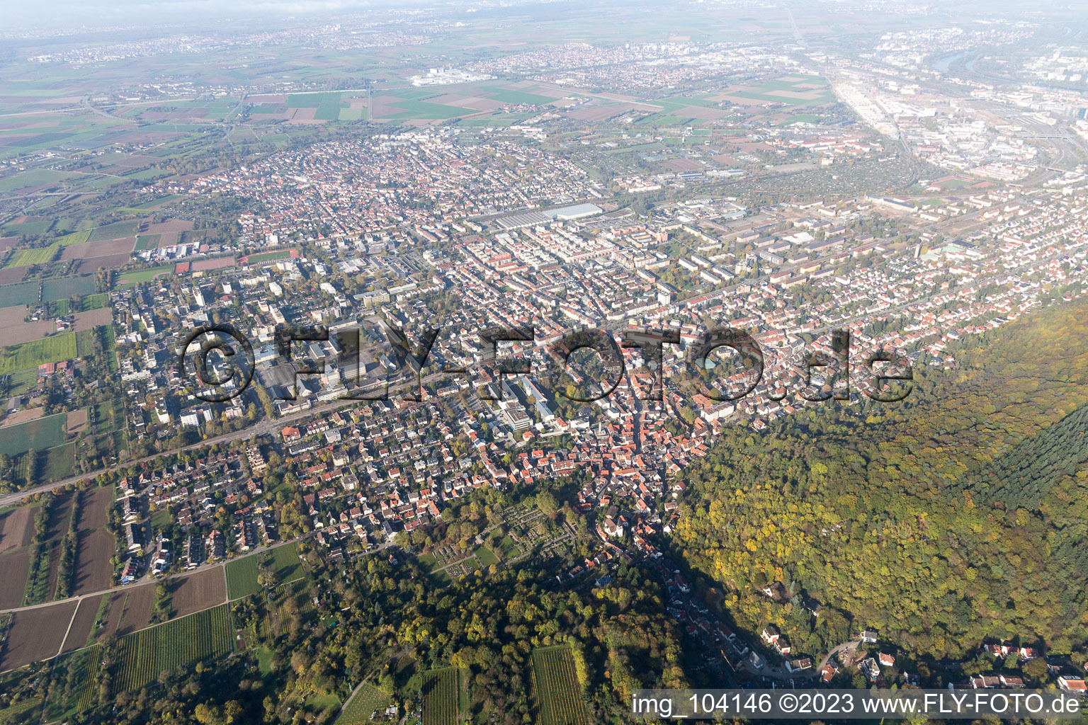 Ortsteil Rohrbach in Heidelberg im Bundesland Baden-Württemberg, Deutschland von oben gesehen