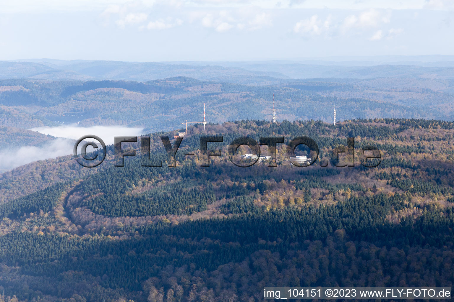 Luftbild von Ortsteil Königstuhl in Heidelberg im Bundesland Baden-Württemberg, Deutschland