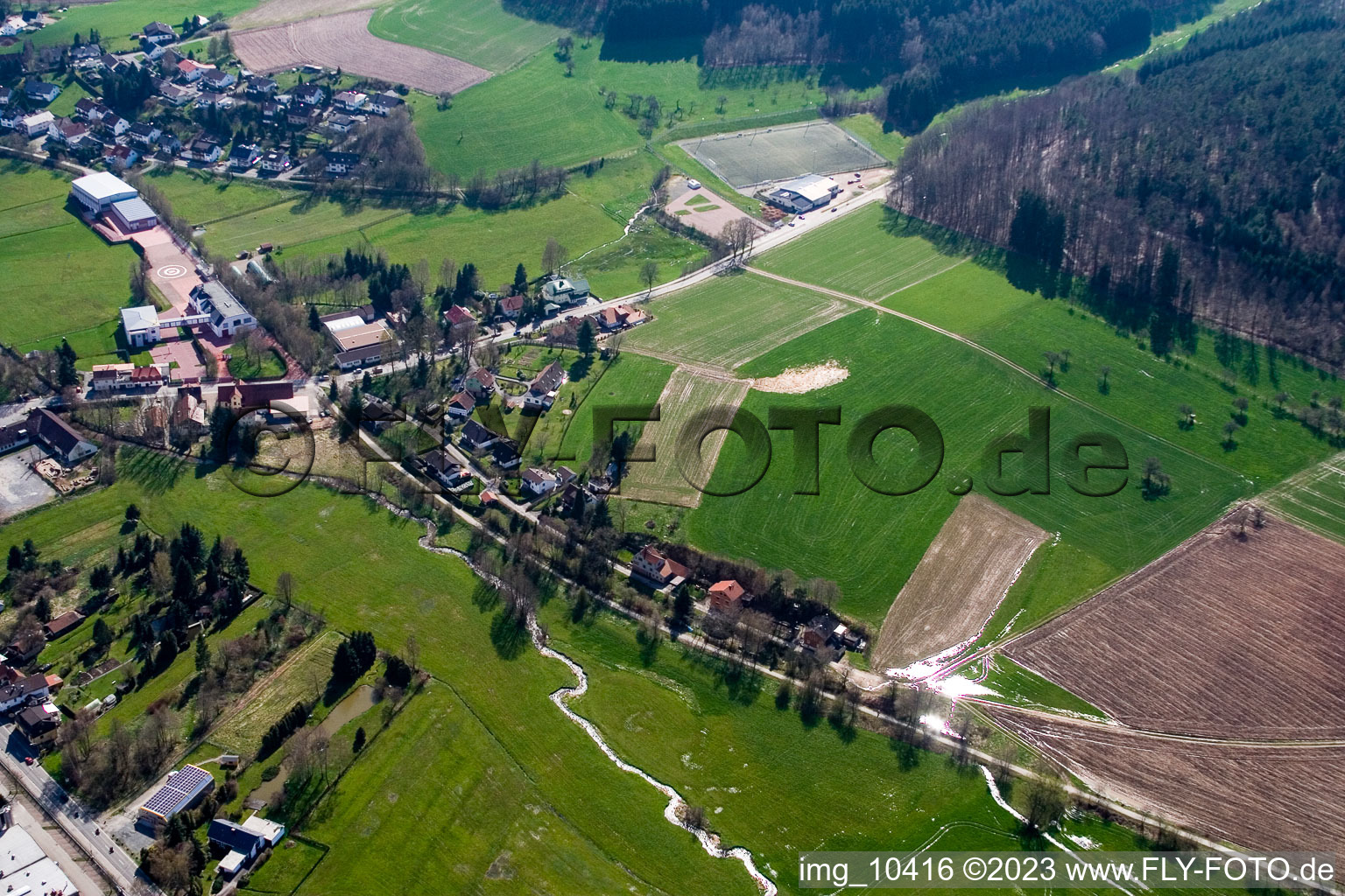 Drohnenbild von Affolterbach im Bundesland Hessen, Deutschland