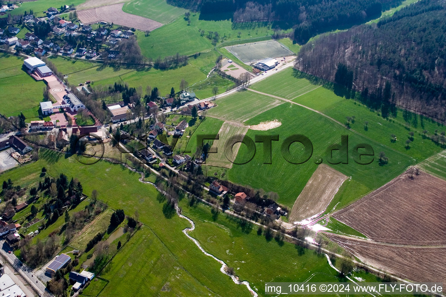 Ortsteil Affolterbach in Wald-Michelbach im Bundesland Hessen, Deutschland aus der Luft