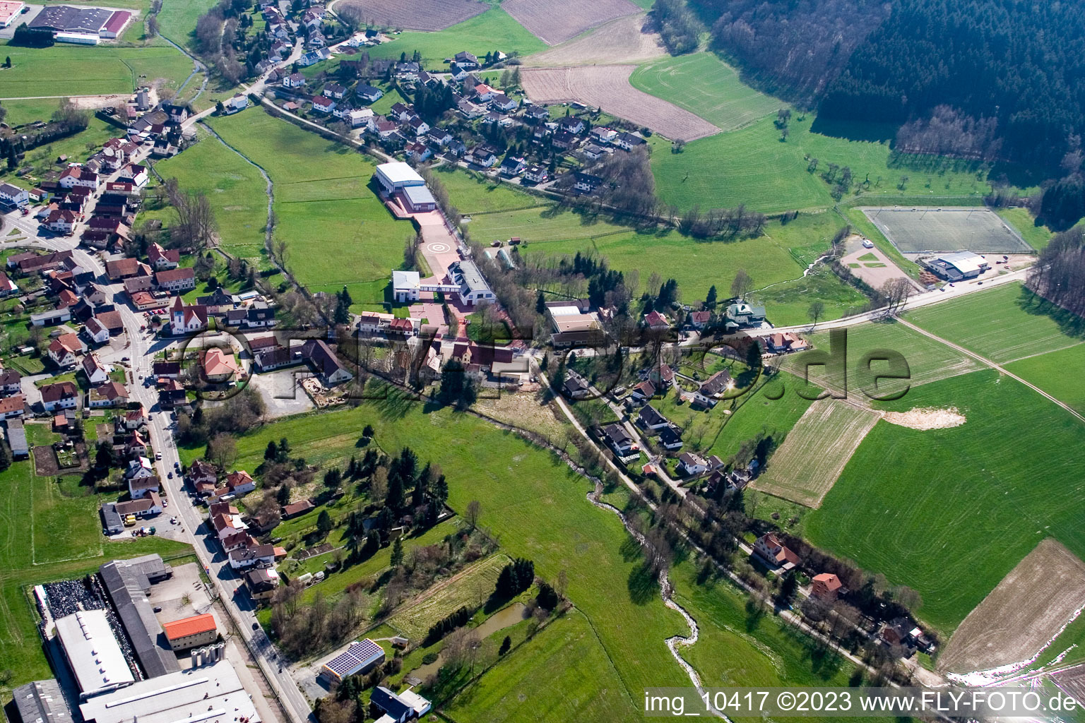 Affolterbach im Bundesland Hessen, Deutschland aus der Drohnenperspektive