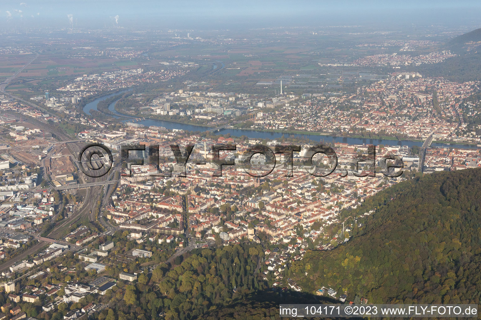 Luftaufnahme von Schillerstr im Ortsteil Weststadt in Heidelberg im Bundesland Baden-Württemberg, Deutschland