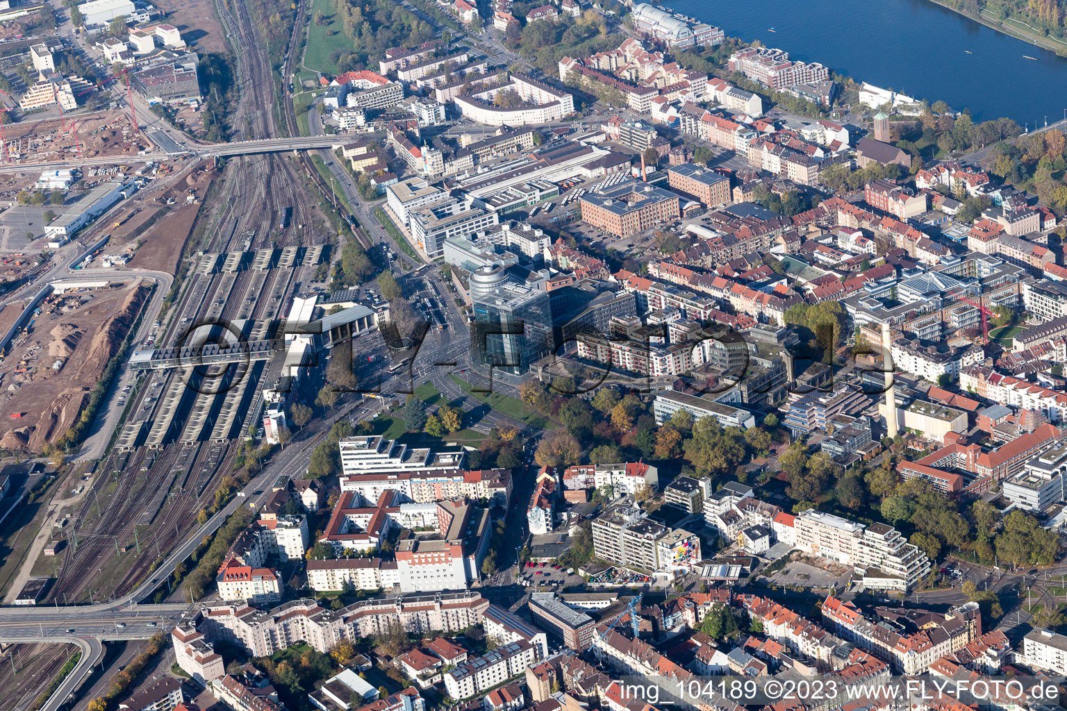 Luftbild von Ortsteil Weststadt in Heidelberg im Bundesland Baden-Württemberg, Deutschland
