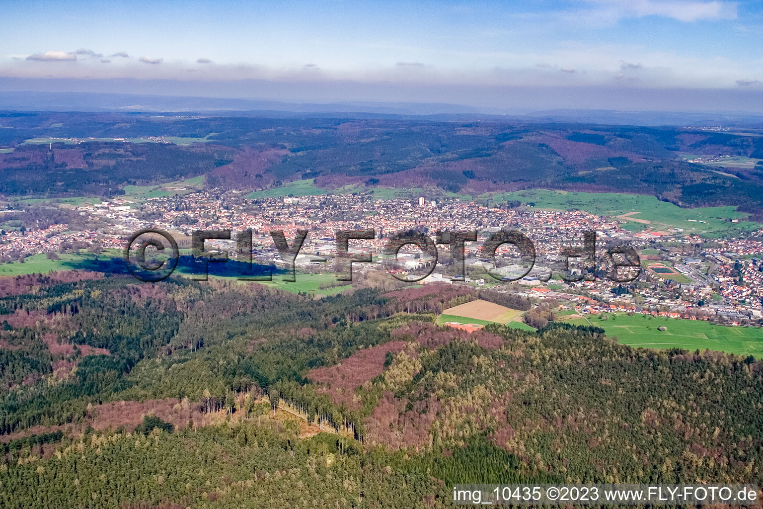 Erbach im Bundesland Hessen, Deutschland aus der Luft