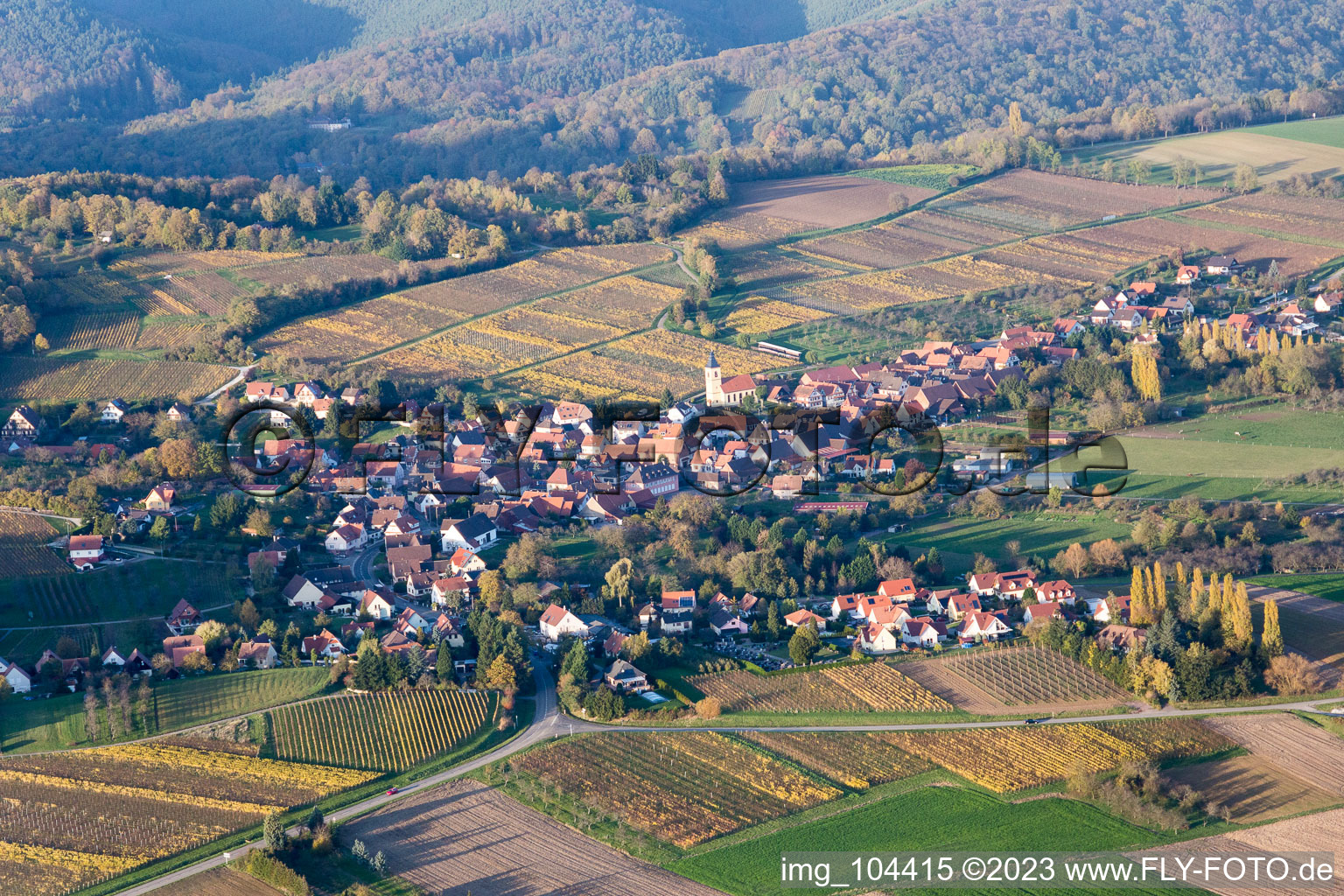 Cleebourg im Bundesland Bas-Rhin, Frankreich aus der Vogelperspektive