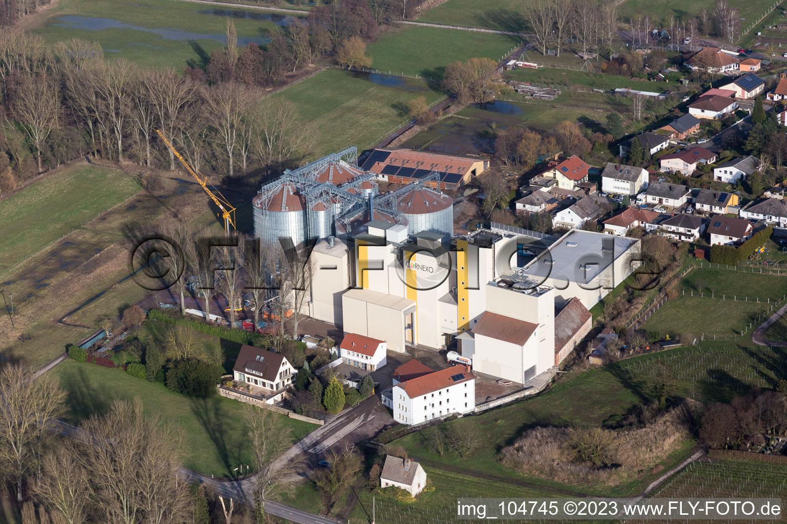 Freimersheim im Bundesland Rheinland-Pfalz, Deutschland von der Drohne aus gesehen