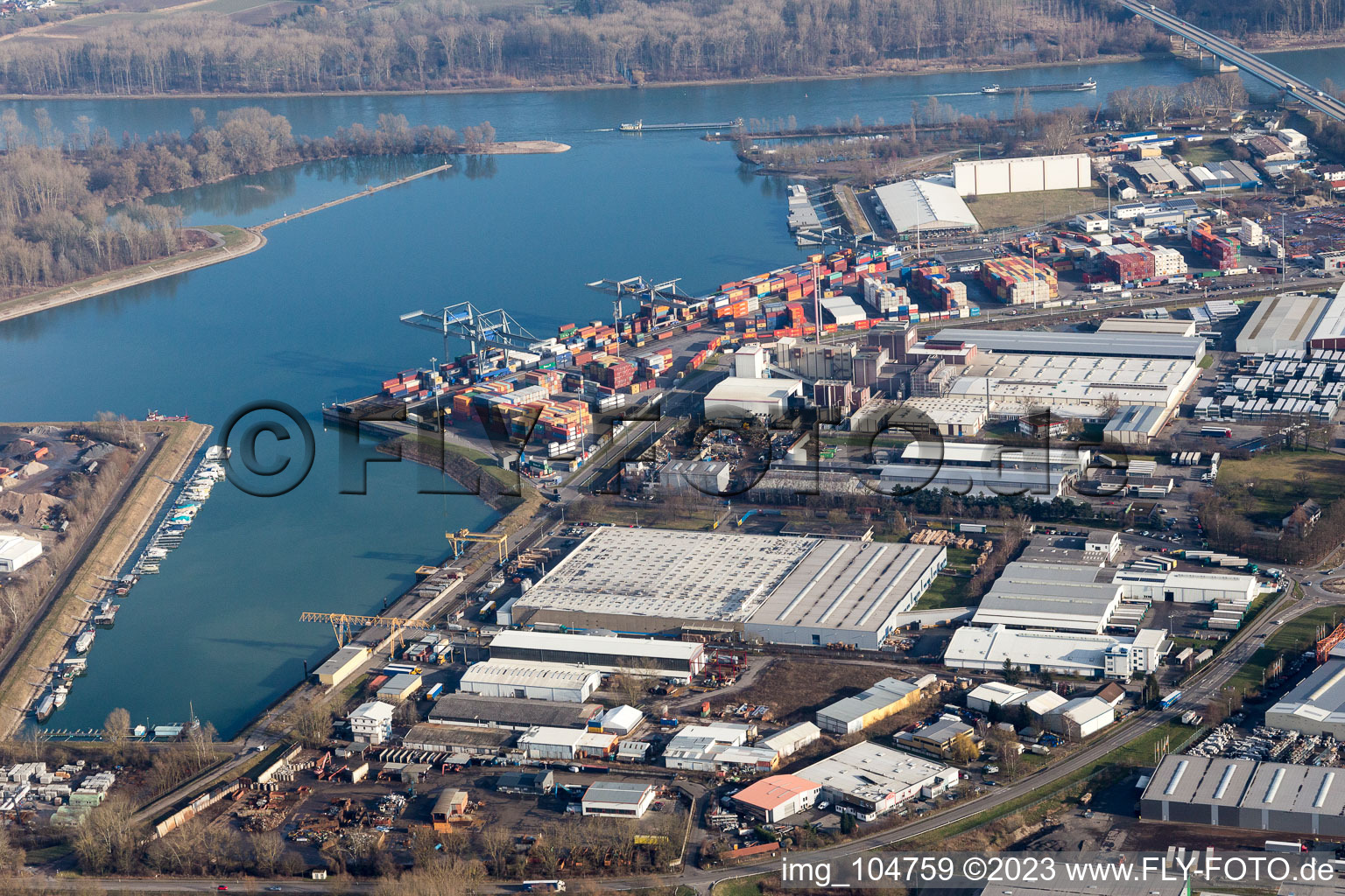 Germersheim, Hafen im Bundesland Rheinland-Pfalz, Deutschland