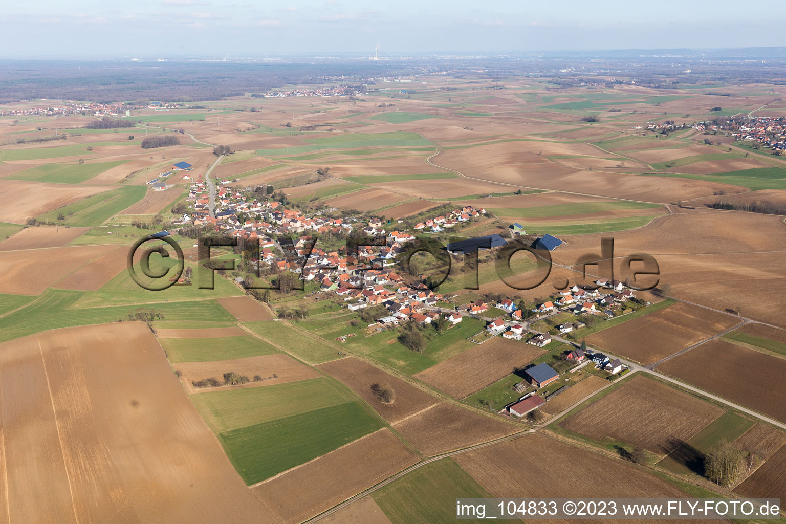 Luftbild von Siegen im Bundesland Bas-Rhin, Frankreich