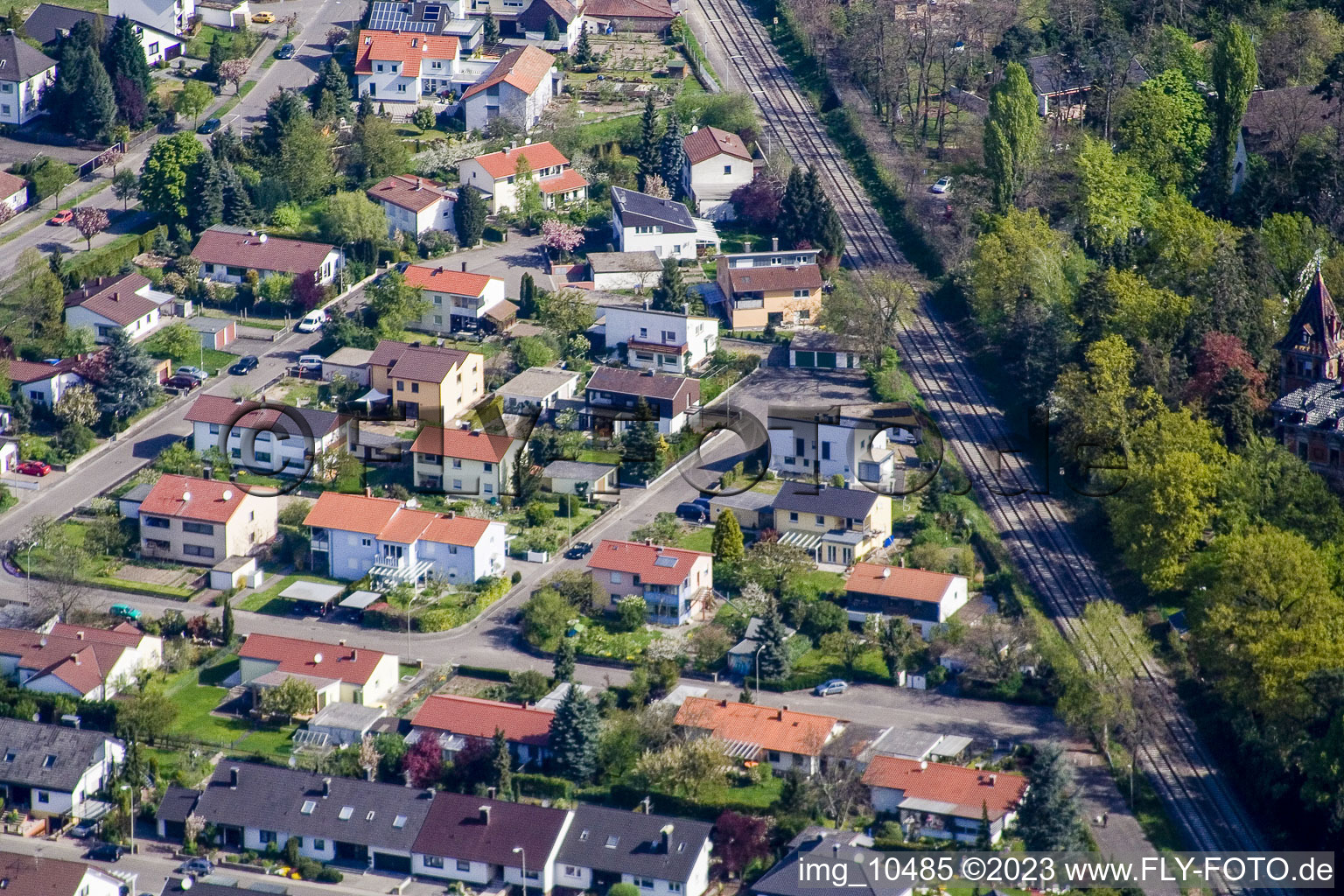 Luftbild von Germersheimer Straße, Kandeler Straße in Jockgrim im Bundesland Rheinland-Pfalz, Deutschland