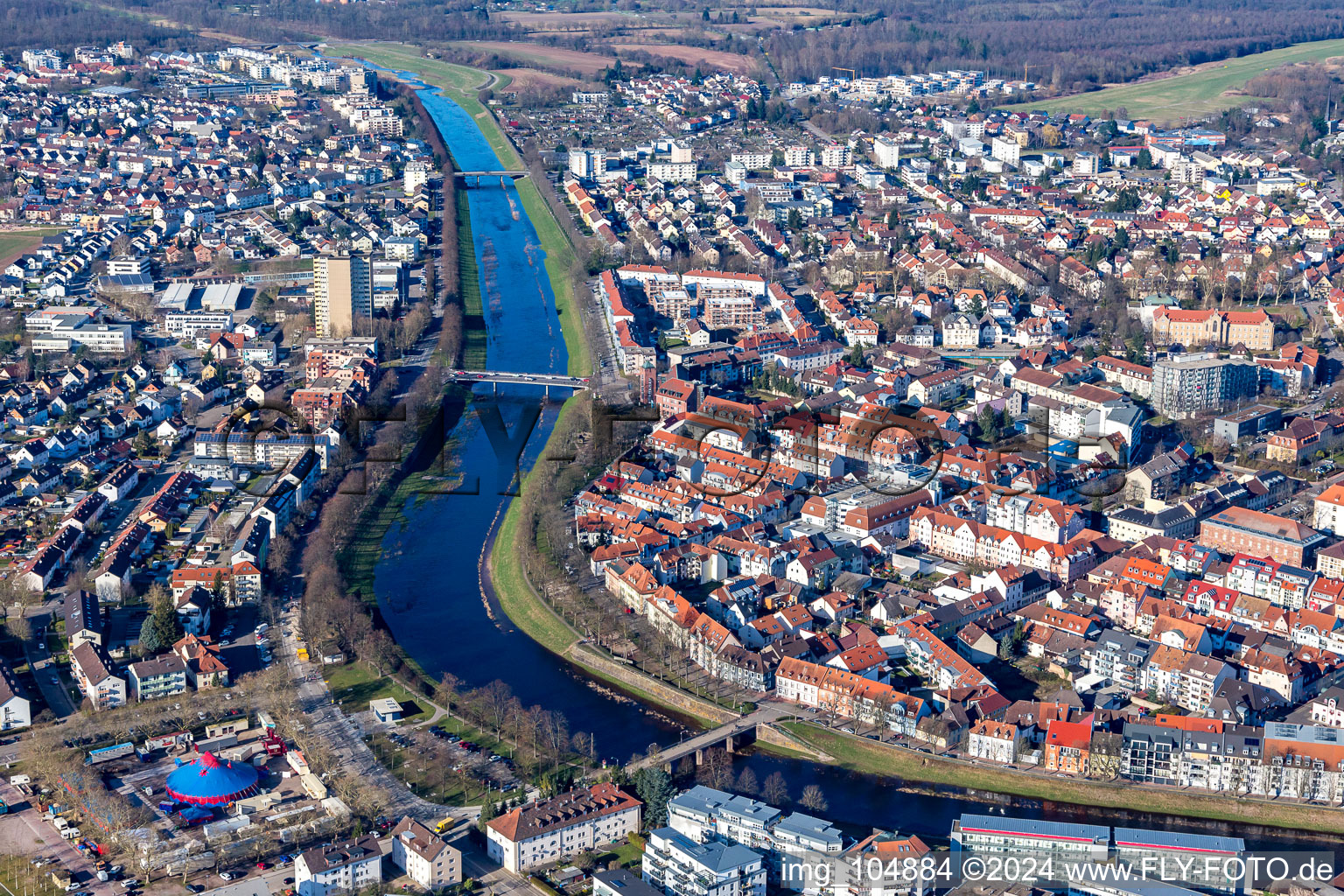 Friedrichring in Rastatt im Bundesland Baden-Württemberg, Deutschland